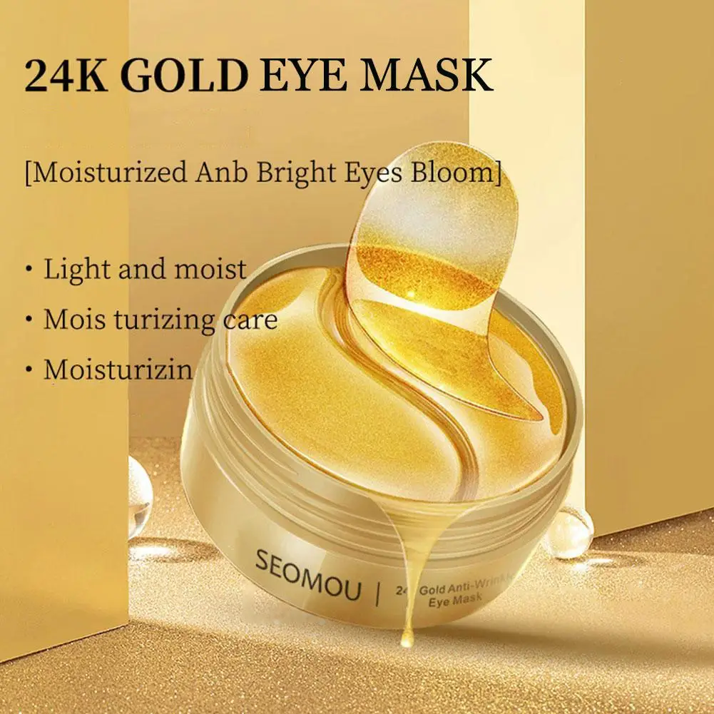 Crystal Gold Eye Mask patch di bellezza idratanti Anti occhiaie borse per gli occhi rimozione del gonfiore rassodante per il prodotto per la cura della pelle degli occhi