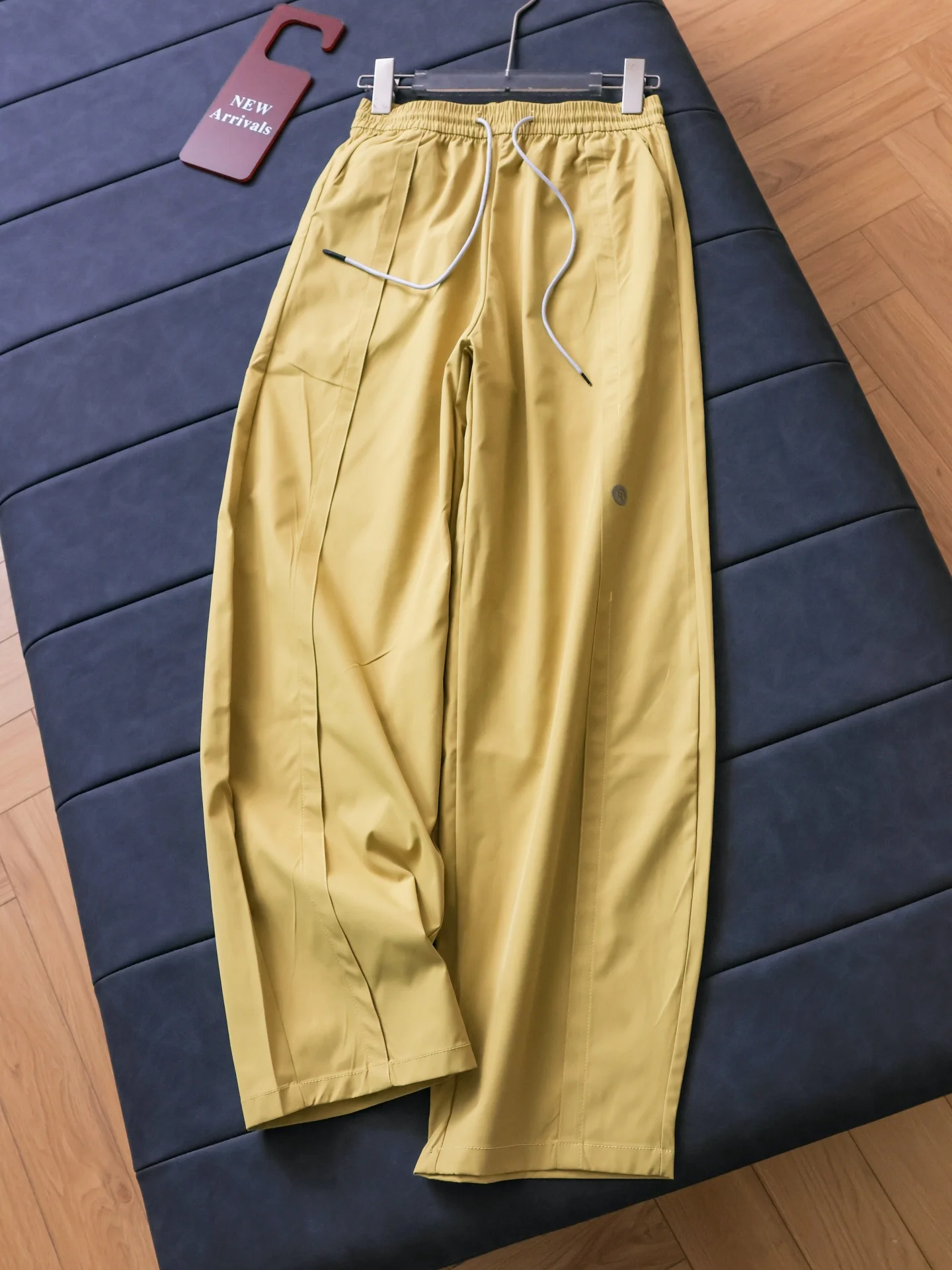 

Casual Loose Wide Leg Pants Women's Drawstring Elastic Waist Thin Cool Feeling Pure Color Summer Fashion Trousers