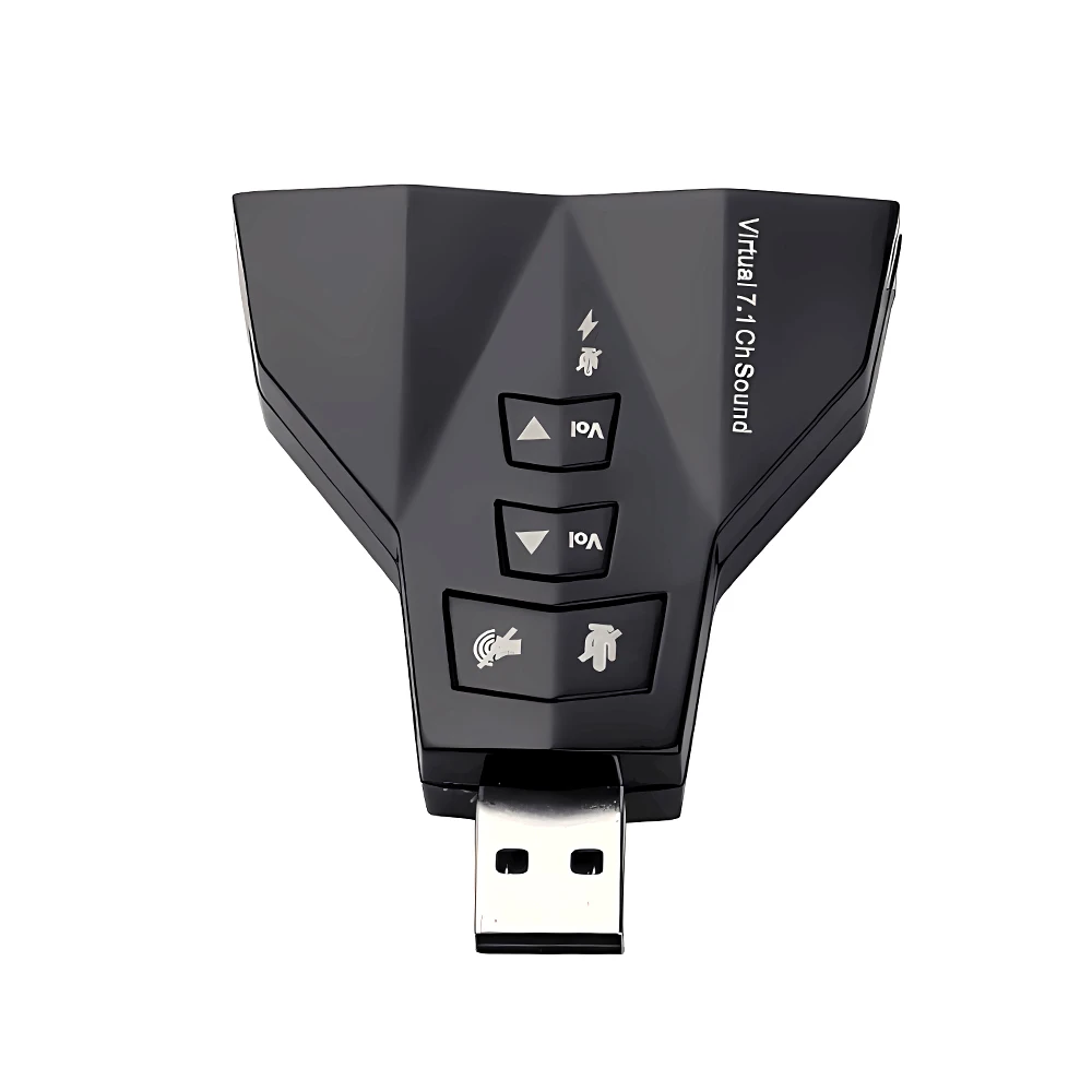 External Virtual USB SOUNDcard 7 In 1 Channel 3D Sound Audio Adapter Dual Microphone Dual Audio Interface Output Independent