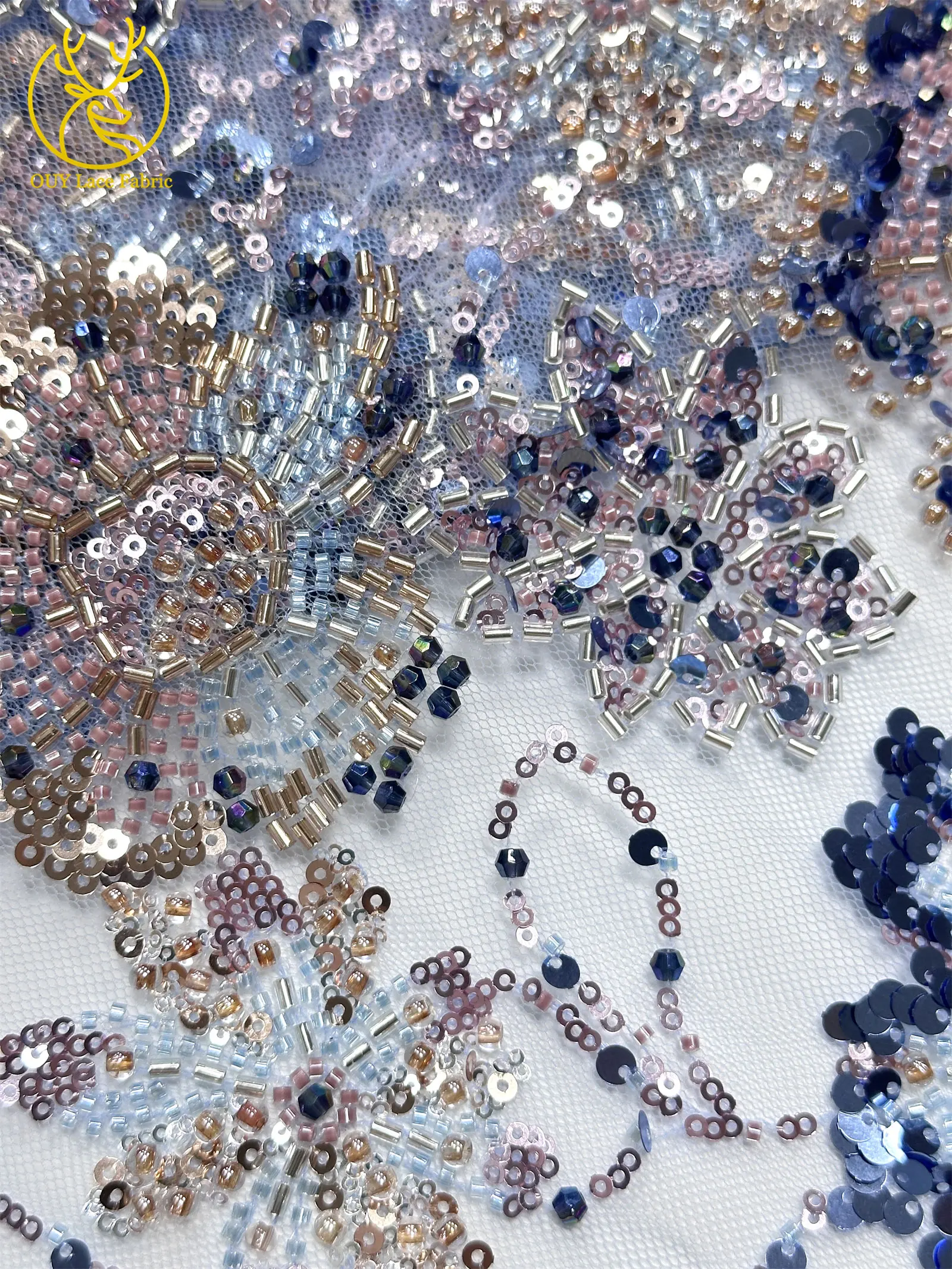 Luxuriöses High-End Nigerianisches Damen-Partykleid für Abschlussball 2026, Afrikanischer Bräutigam-Stickerei-Perlen-Spitzenstoff, Französische Pailletten-Spitze – Detail 20
