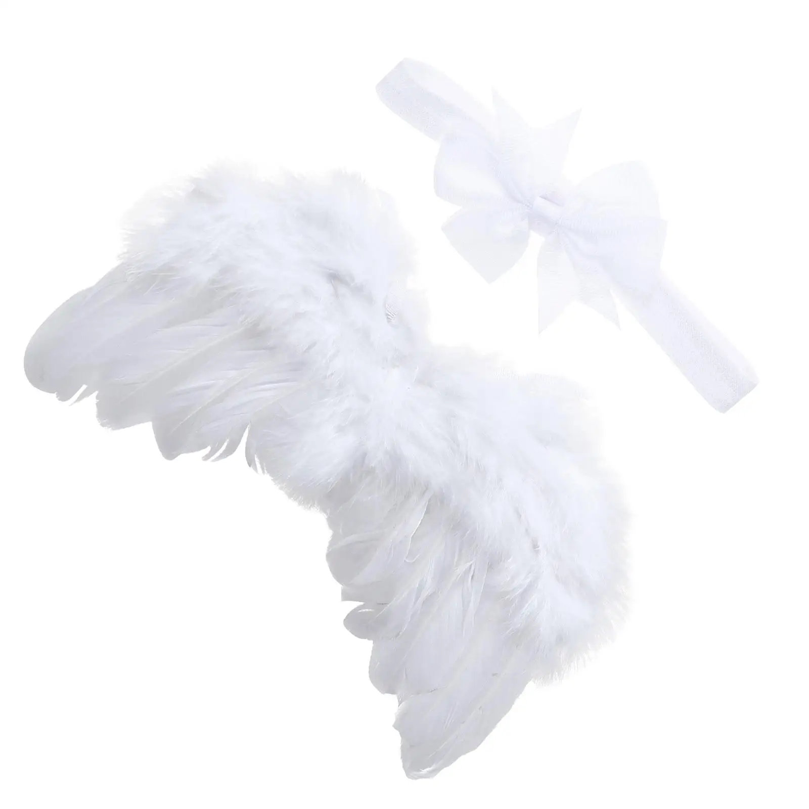 Angel Wing Set for Girls Lightweight Easy On Off Christmas Costume Props Kids Performance Wing Decor Accessories
