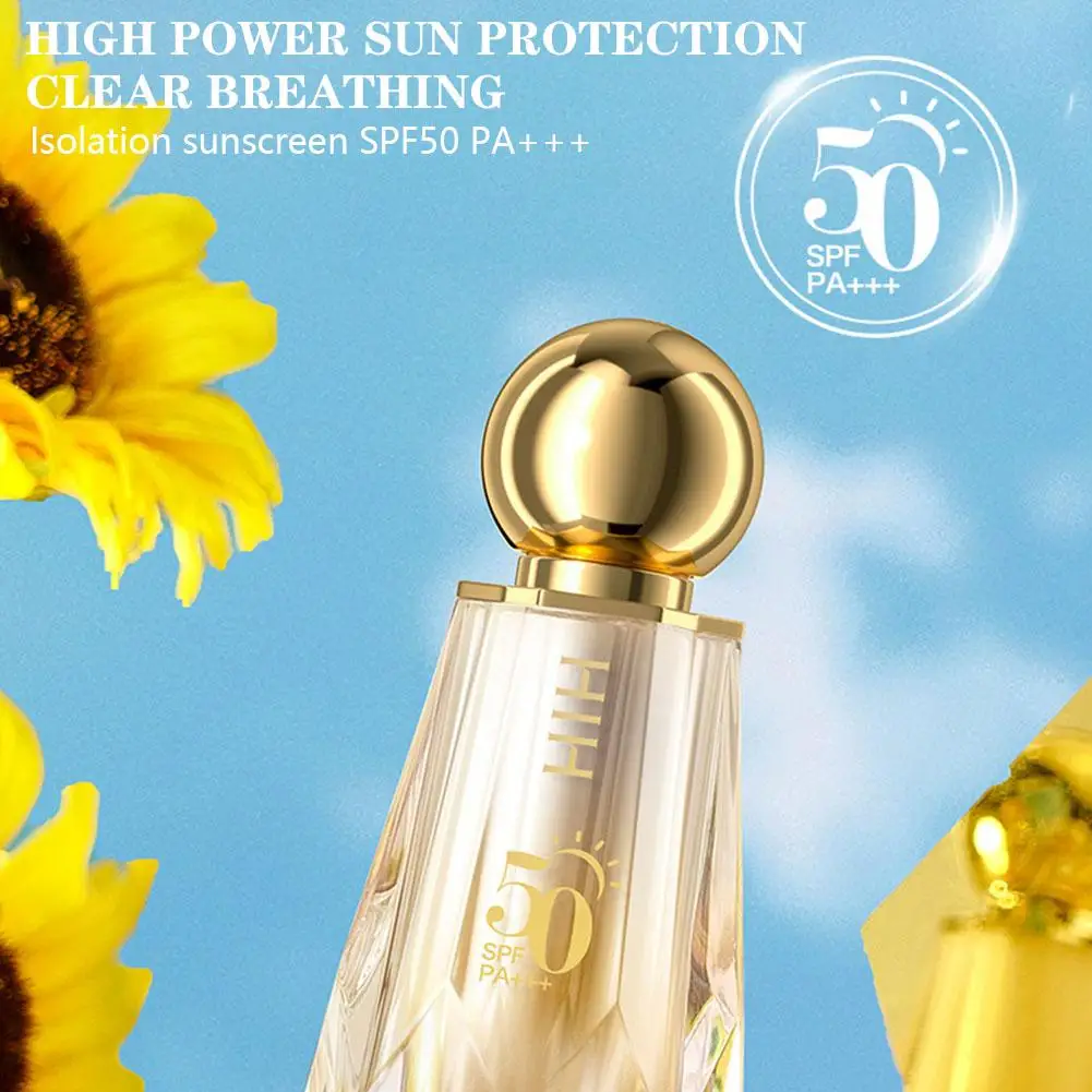 Crème Solaire d'Isolation éventuelles F50, Protection UV Longue Durée, Blanchissante, Hydratante, 30ml, O5F6