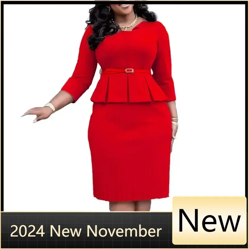 

Африканские платья по индивидуальному заказу 2025 года для женщин Dashiki, офисная женская африканская одежда, модные элегантные облегающие платья, женские африканские платья