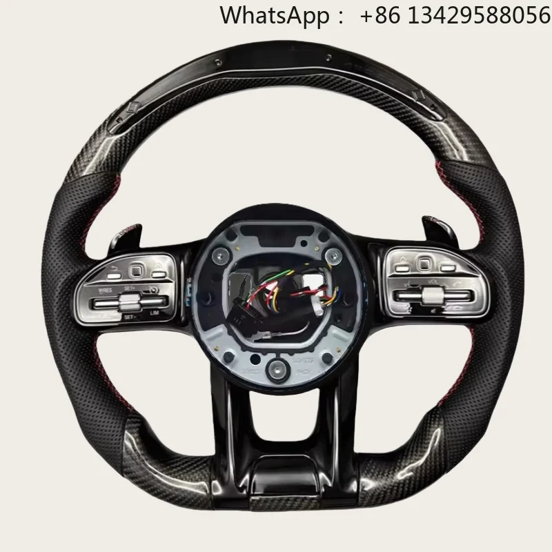 Factory-Direct Sales Carbon Fiber LED Steering Wheel for Mercedes Benz C63 E63 W213 W204 W205 G55 CLA45 W231 W172 W218 W166