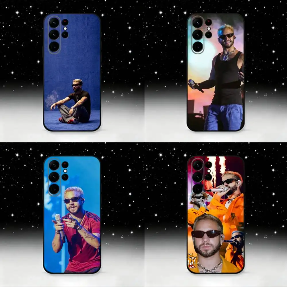 

M-Mora E-Estrella Phone Case For Samsung S25,S24 Ultra,S20,S30 plus,S22 plus,S23,S30 Ultra 5G Silicone Black Shell