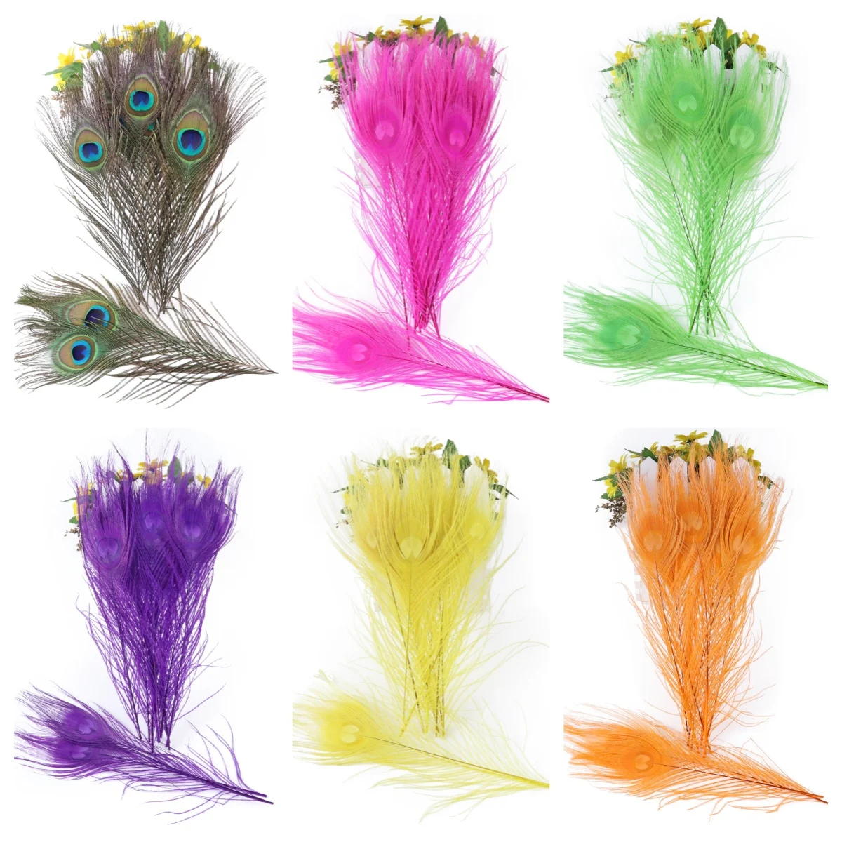 25-30 CM Colorful Big Eyes Peacock Feather Natural Feathers 10-12 Inch Wedding Party Clothes Home Decoration DIY Accessories