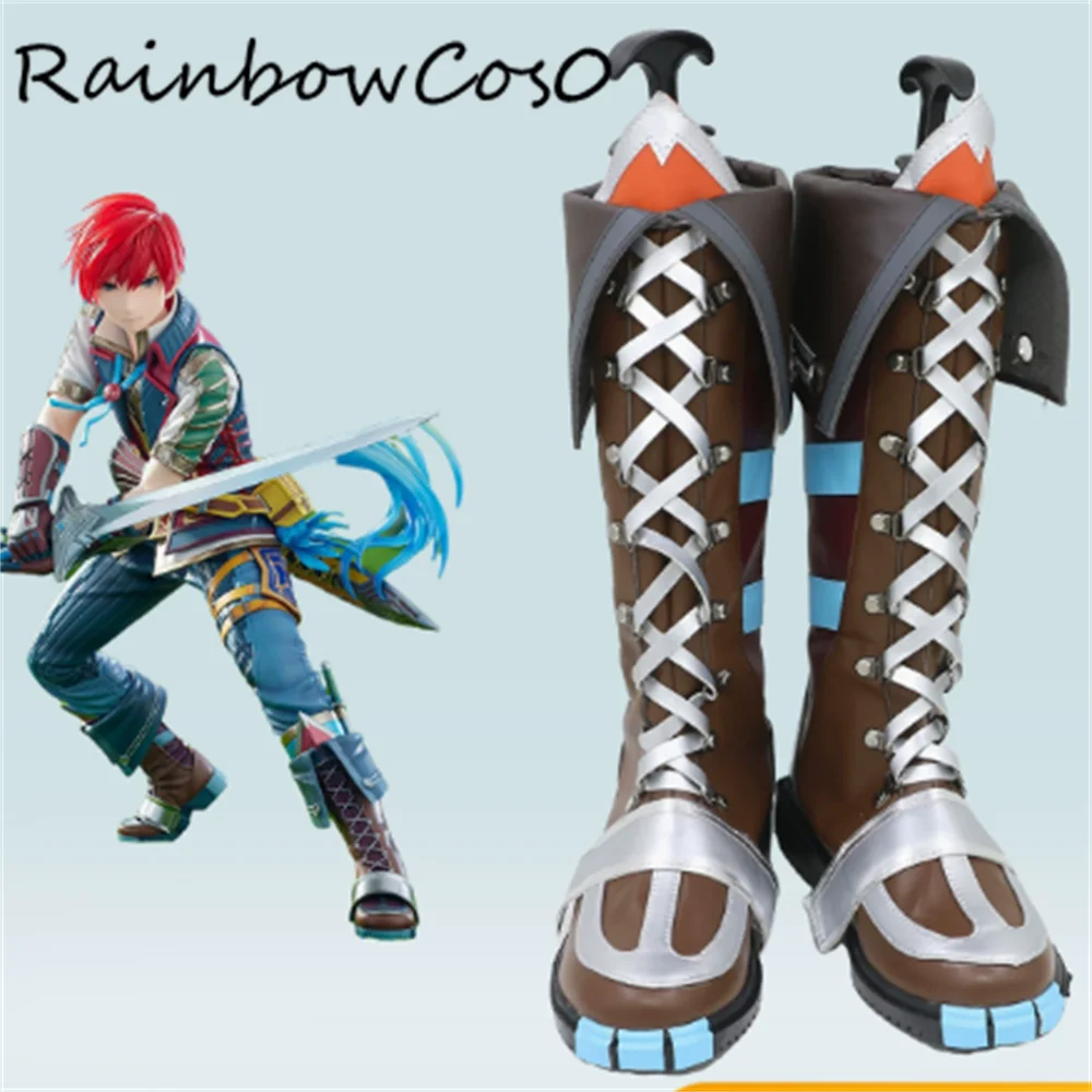 

Adol Christin Ys Lacrimosa of Dana Cosplay Shoes Boots Game Anime Party Halloween RainbowCos0 W5008