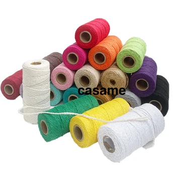 Pamuk Sicim Doğal Jüt Sicim Ambalaj Sicimleri Fırıncılar Şişirme Tatil Hediye Paketleme Kasaplar Pişirme Sanatları ve El Sanatları Bahçecilik için