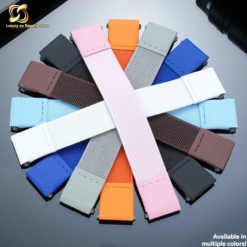 For Cartier Sandus WSSA0009 WSSA0010 series elastic fluororubber quick release metal joint high-quality strap 19 21mm