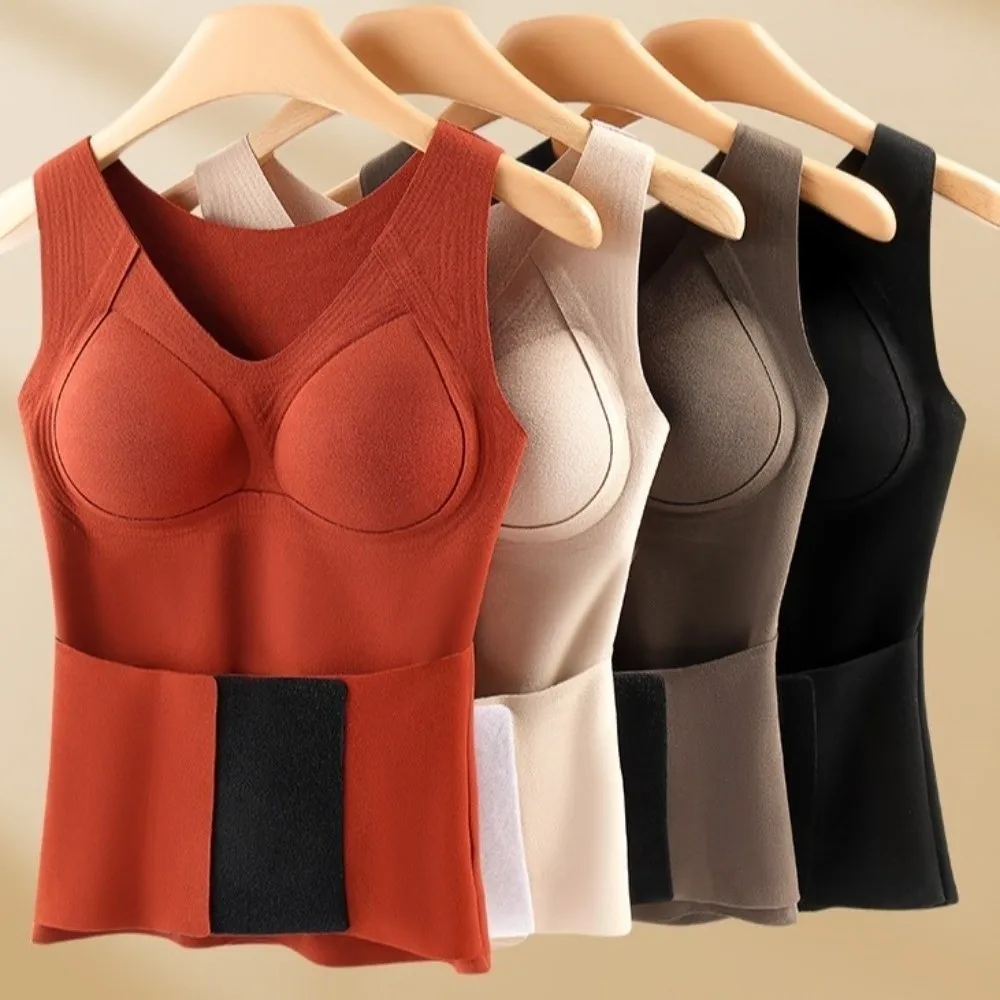 

Seamless Postpartum Body Shaper Tummy Control Self Adhesive Style Thermal Shapewear Camisole Feel Heating Belly Contracting
