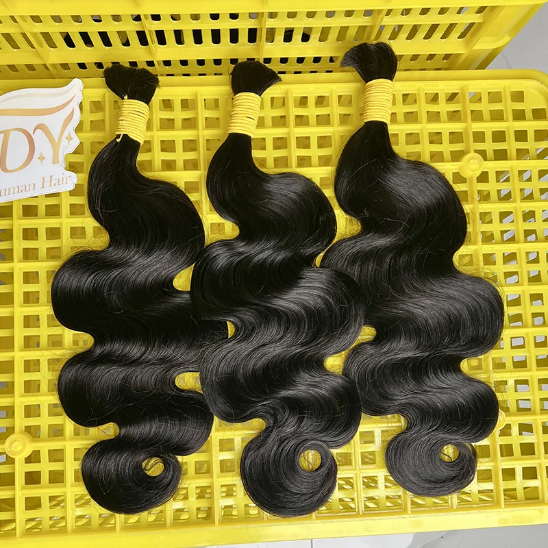 الجسم موجة 100% الشعر البشري السائبة للتضفير غير المجهزة لا لحمة الطبيعية الخام متموج الشعر التمديد الضفائر الطبيعية الأسود 100 جرام/قطعة 15A #6