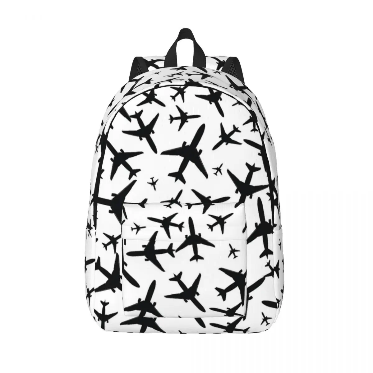 

Random Airplane Pattern for Men Women Student School Bookbag Aviation Airport Canvas Daypack Middle High College Travel