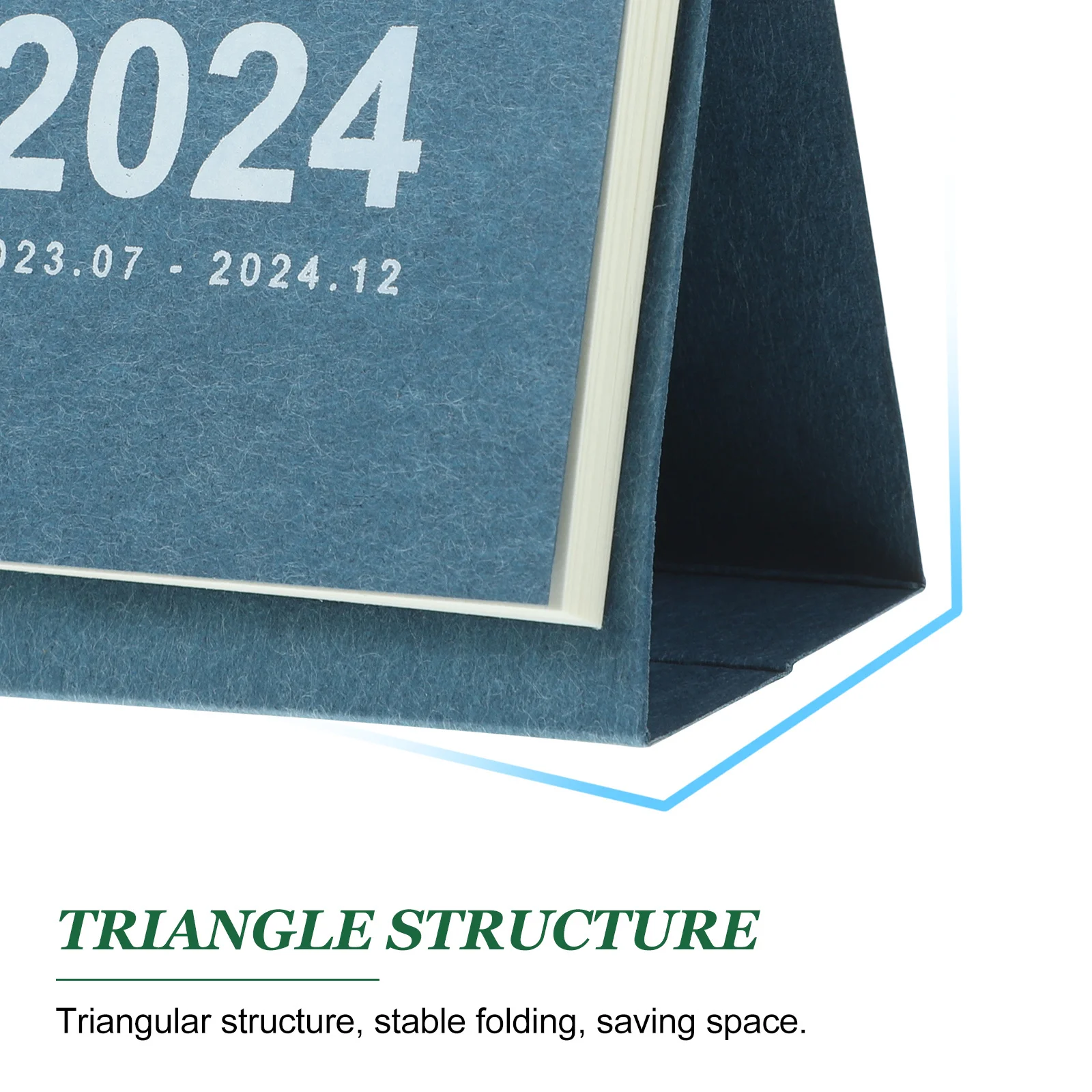 2024 Mini Desk Calendar Thick Paper Flip Binding Monthly Planner Daily Use Standing Office Home Scheduling Organizing Note