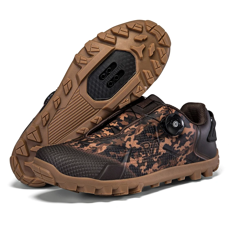 

New Professional Cycling Shoes Unisex Camouflage Outdoor Wear-resistant Breathable Casual Hard Soled Riding Sneakers