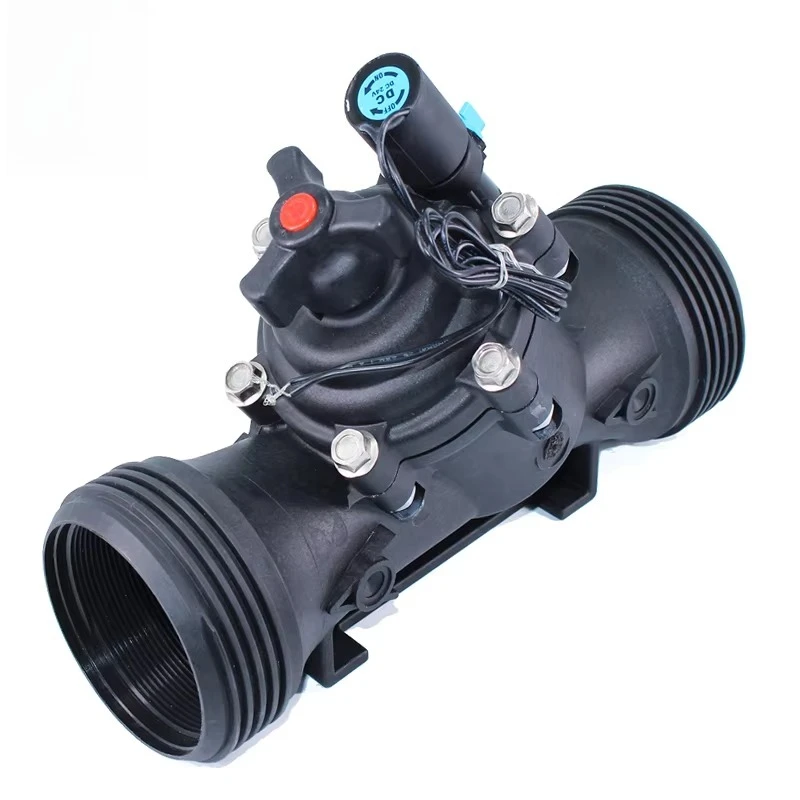 

301BM 3" Solenoid Valve Plastic Irrigation Hydraulically Flow Control Electric DN80 90MM Female Thread Flange AC DC Latching