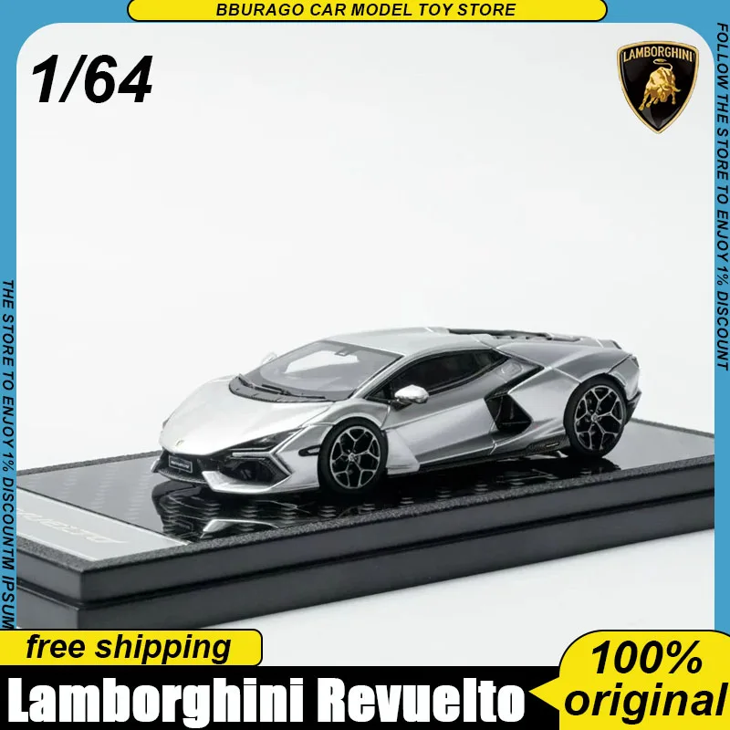 

Pre-Sale Lcd 1:64 Lamborghini Revuelto Static Alloy Collectible Diecast Model Mid Engine Hybrid Hypercar Gloss Metallic Paint