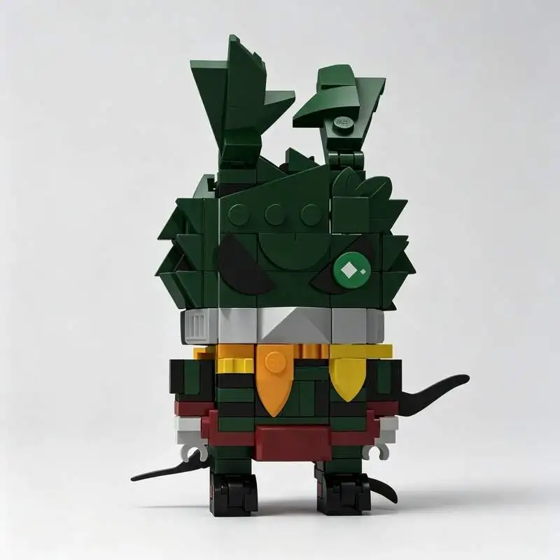 NEW 220PCS Green Masked Fantasy Hero Building Blocks Figure DIY Assembly Toy Creative Display Popular Birthday Gift Collection