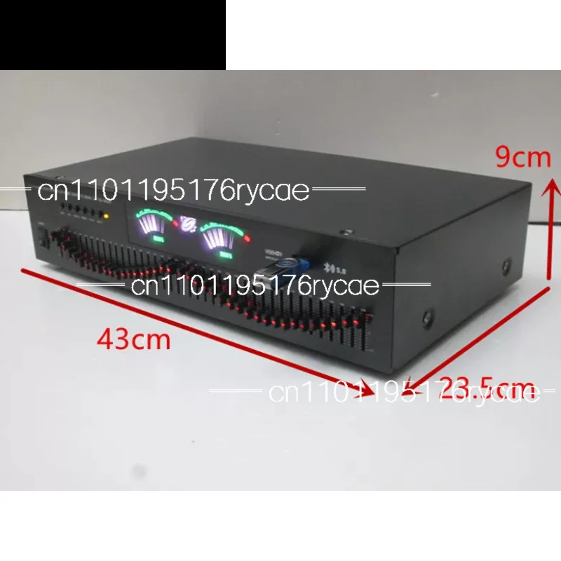 Remote control  lossless high-medium bass home dual 40-band EQ Bluetooth card stereo equalizer