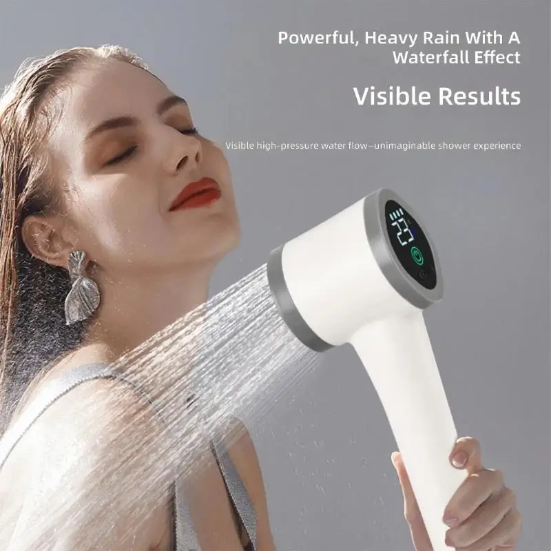 

Easy Carry Outdoor Shower with Powerful Water Pressure & LED Temperature Display Easy to Carry Device for Camping & Travel M4YD