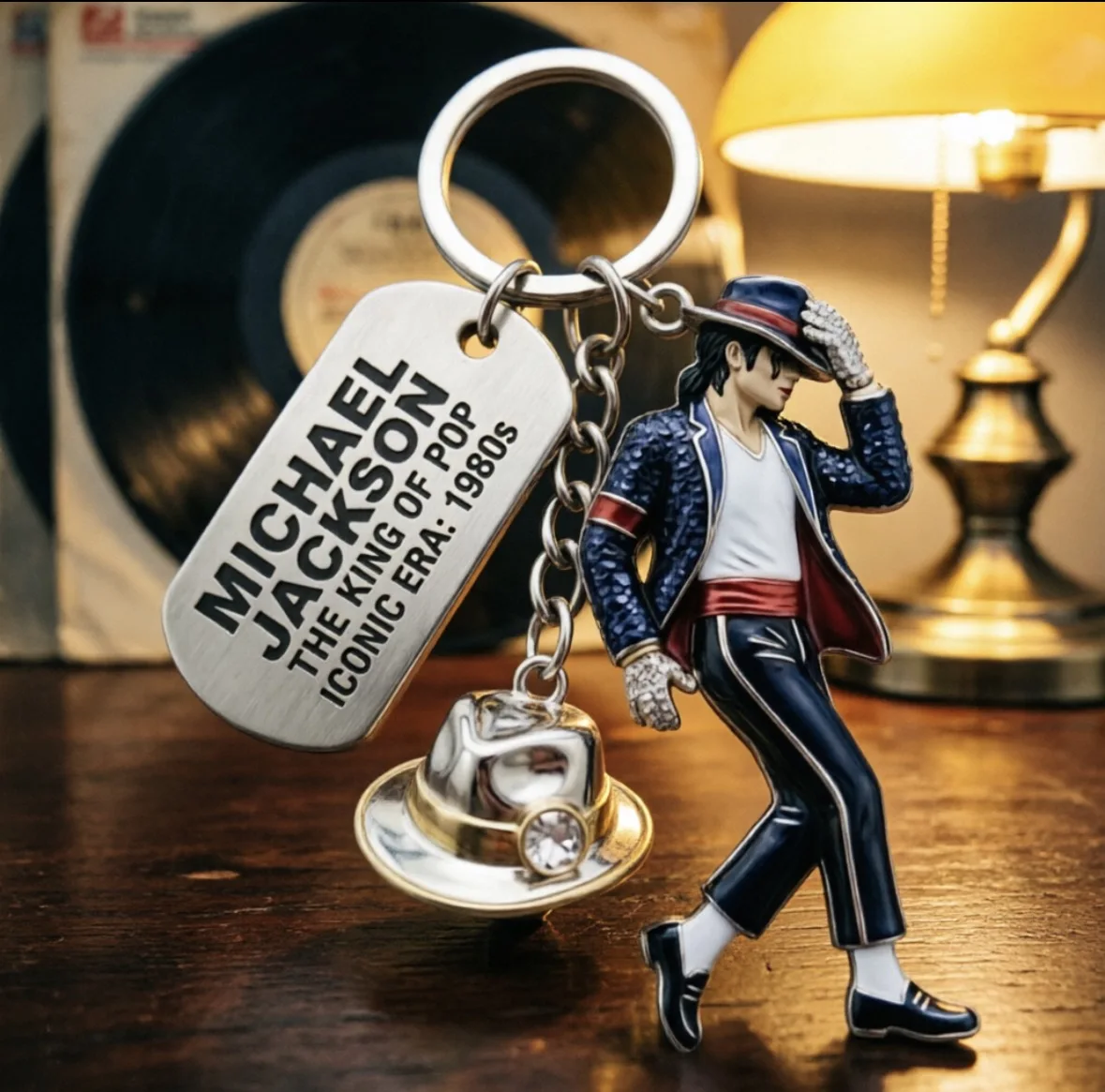 Michael Jackson Keychain Backpack Bags Pendant Decor Key Ring Fashion Singer Key Chain Decor Creative Birthday Party Gift view 5