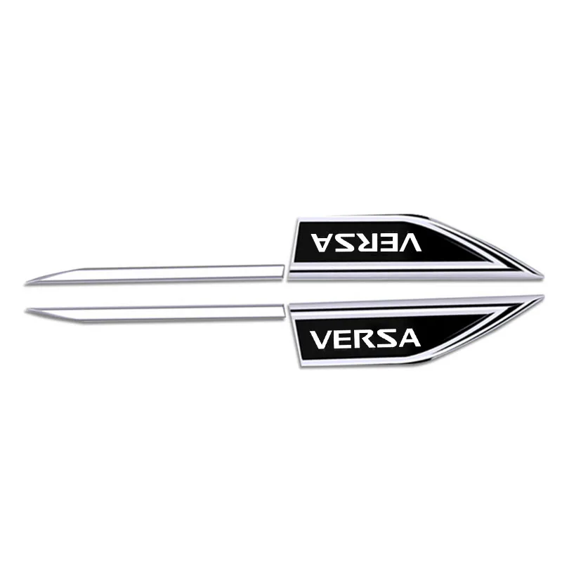 2pcs Car Chrome Modified Car Body Side Doors Blade Car Stickers for VERSA Automobile Decoration Accessories