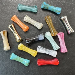 15pcs Multi Color Perforated Column Connectors DIY Charm Making Bracelets Necklaces Jewelry Accessories Supplies