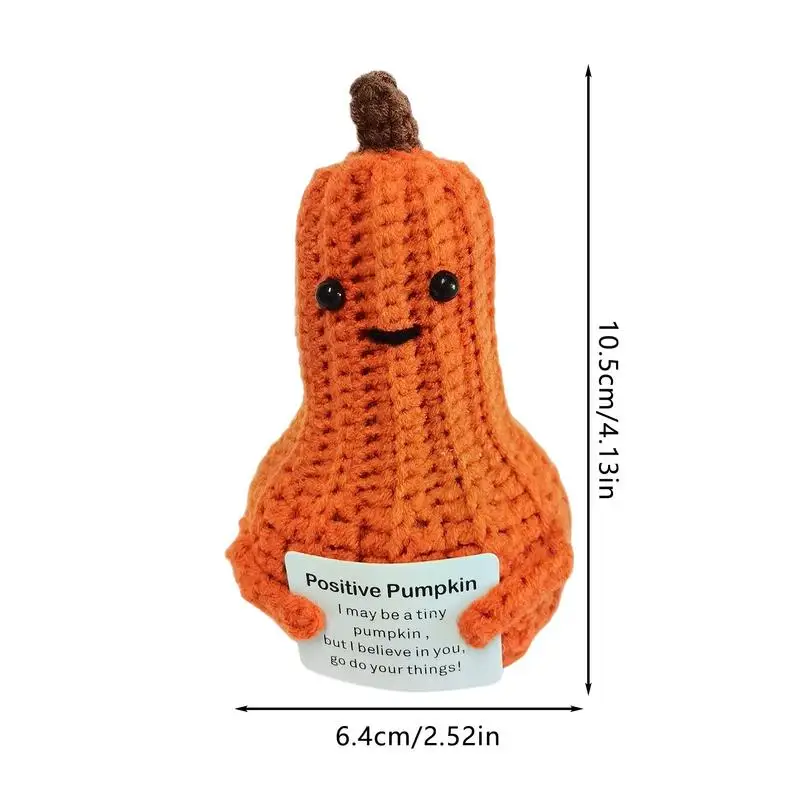 Support Émotionnel en Crochet d'Massage Mignon en Forme de Légume, Jouets Amusants avec Carte Positive pour Comptoir de Table à Domicile