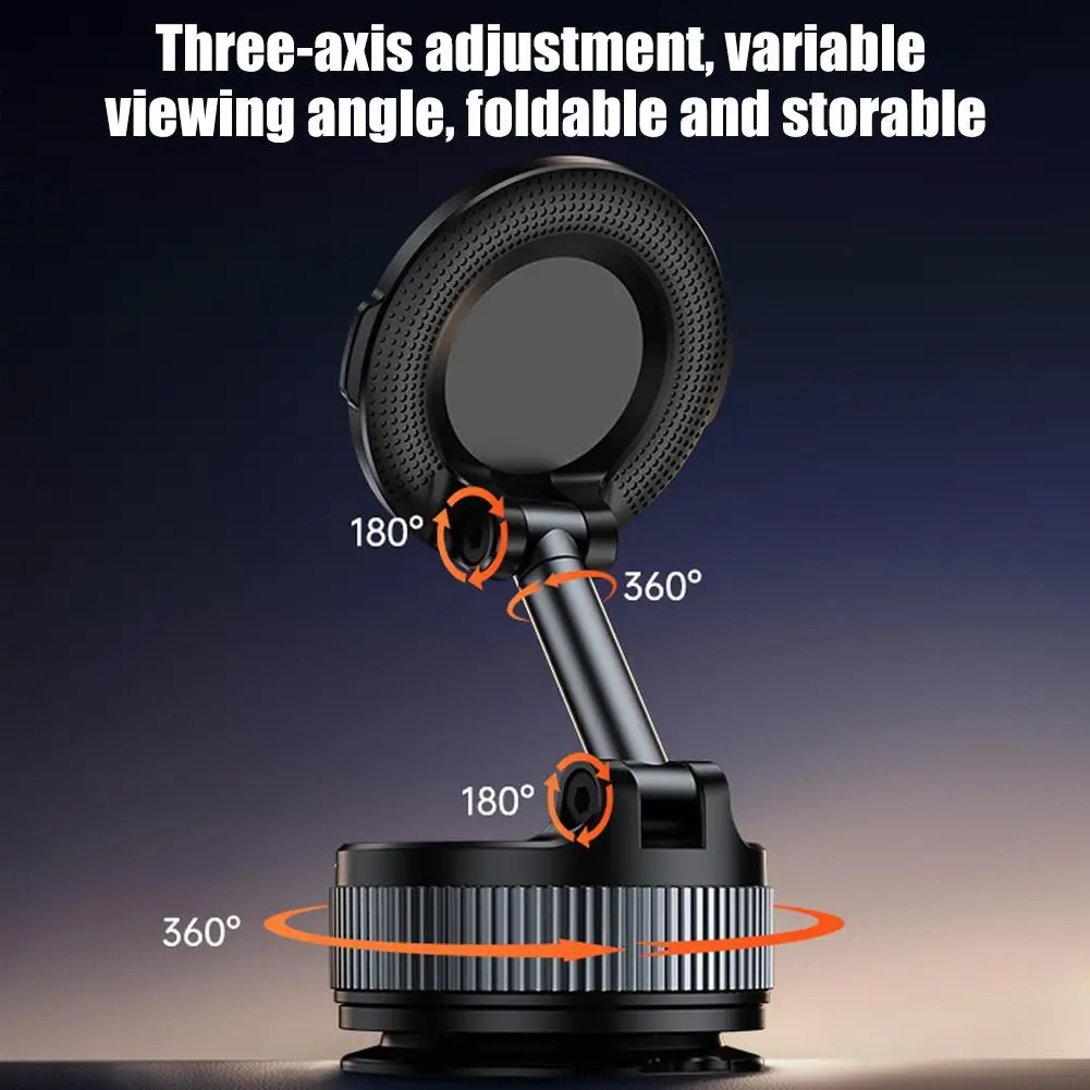 Magnetische telefoonhouder Auto met opvouwbare roterende functie Standaard Vacuümadsorptie Sterke zuigtelefoon Magnetische standaard