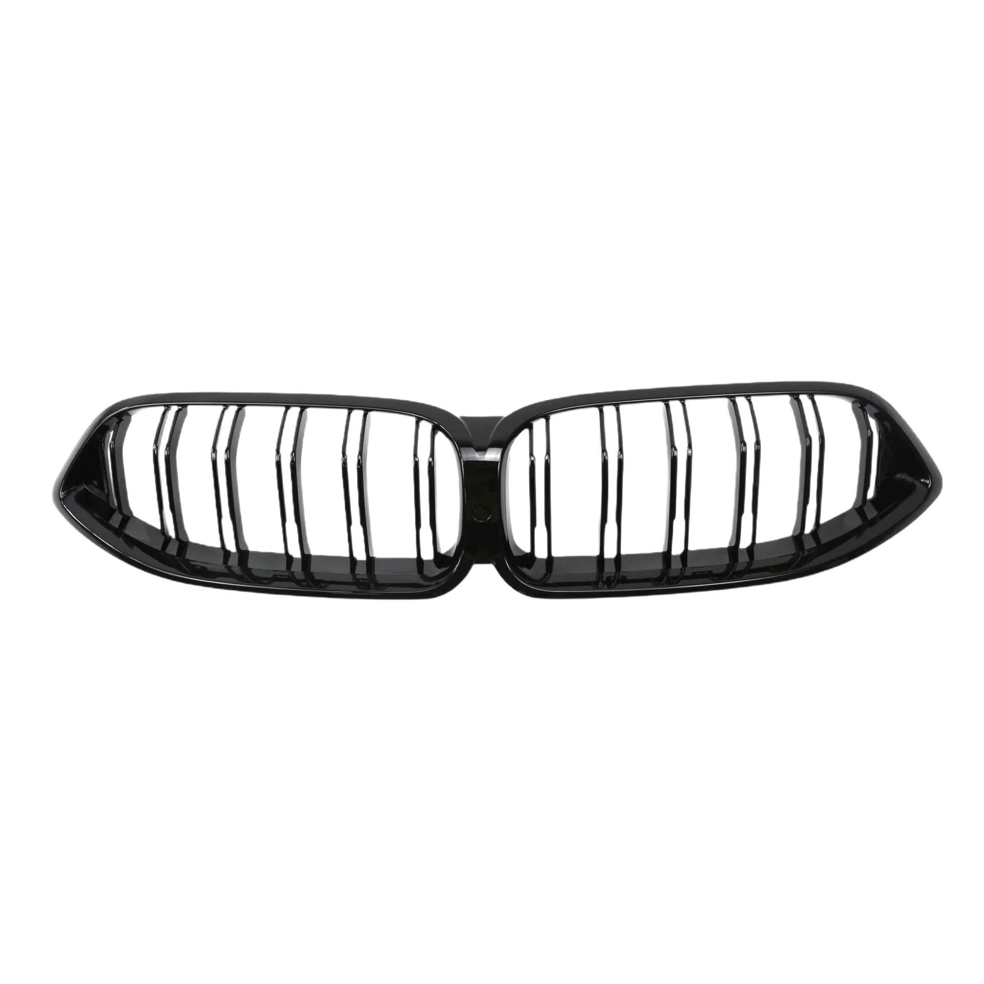 For BMW 8 Series G14 G15 G16 2018-2022 Glossy Black Double Line Double Bar Kidney Grille Replacement Car Styling