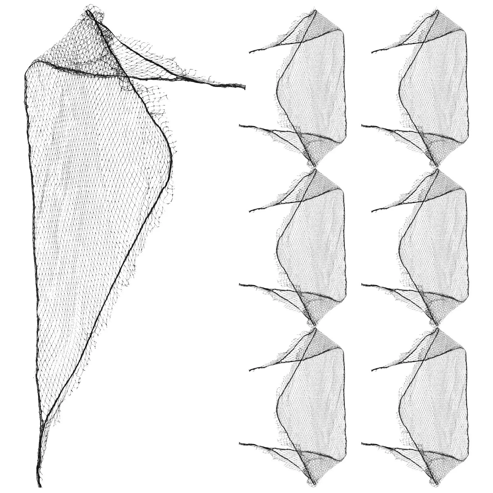 7Pcs Triangular Mesh Hair Nets Elastic for Rollers Curl Setting Women Hair Nets Salon Home Use Hairs Net for Rollers
