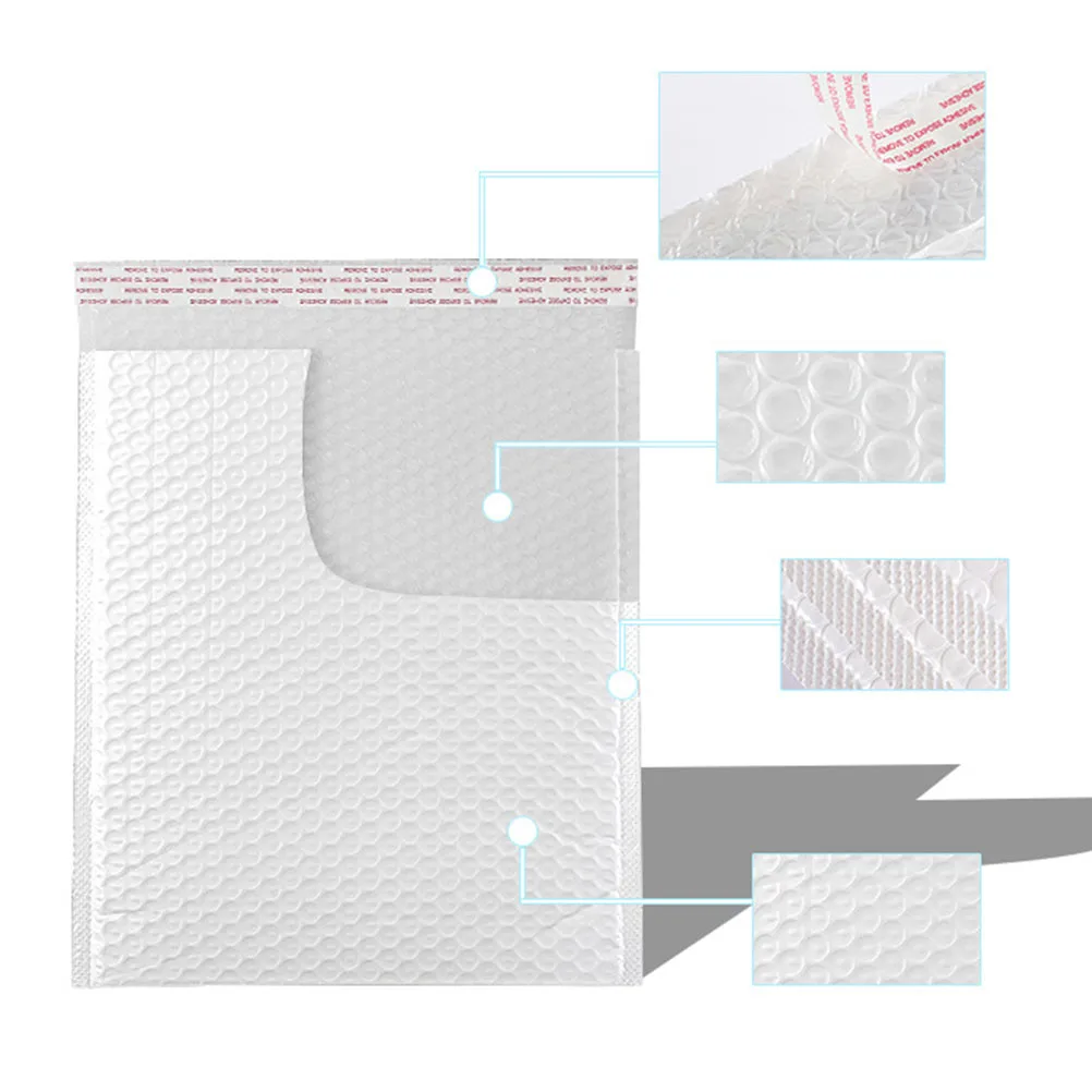 

50Pcs Waterproof Bubble Mailers Self Seal Shipping Bags Clothes Packaging Strong Package Bags Envelopes Self Seal