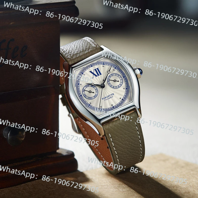 

Classic Vintage Watch Sapphire Mirror Multifunctional Scan Second Quartz Movement Stylish and Durable