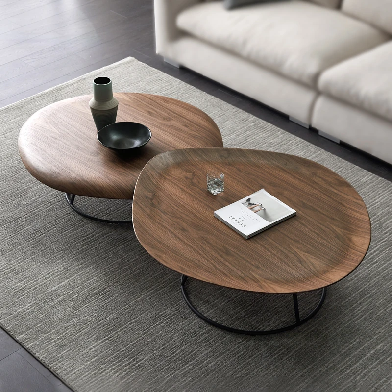 

Modern Round Coffee Table Living Room Design Luxury Wood Neat Mobile Center Table Nordic Mobili Per La Casa Home Furniture