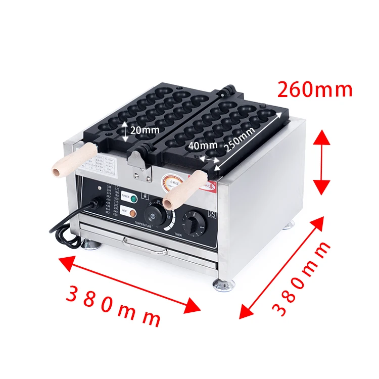 Commercial Electric Non-stick Snack Round Ball Taiyaki Bubble Machine Skewer Waffle Maker