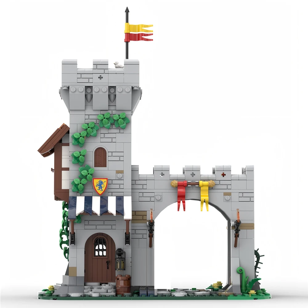 

New MOC Medieval Castle Building Blocks Model Lion Knight Modular Town Gate Technology DIY Toy Children Boy Gift Set 755PCS
