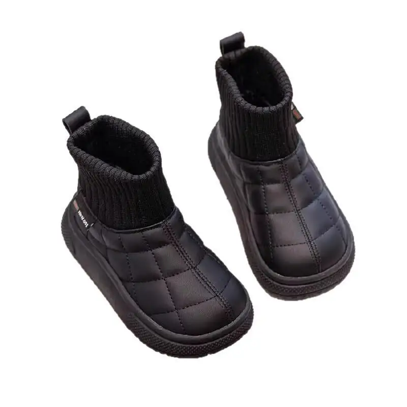 รองเท้าลำลองน่ารักแฟชั่นสำหรับเด็ก รองเท้าบูทหิมะเด็กผู้หญิง รองเท้าบูทกันน้ำบุขนสำหรับเด็กผู้ชายและเด็กผู้หญิง รุ่นใหม่ปี 2025