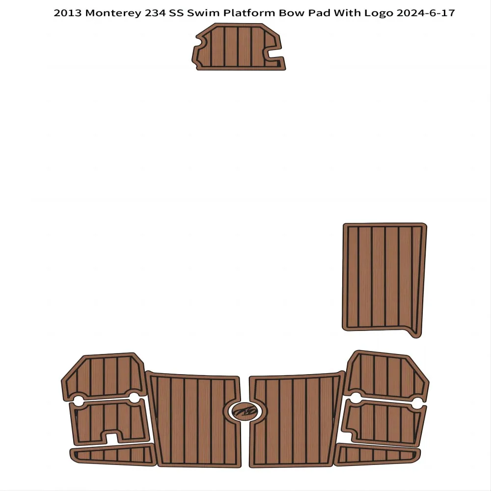 

2013 Monterey 234 SS Swim Platform Bow Pad Boat EVA Teak Deck Floor Mat Flooring SeaDek MarineMat Gatorstep Style Self Adhesive