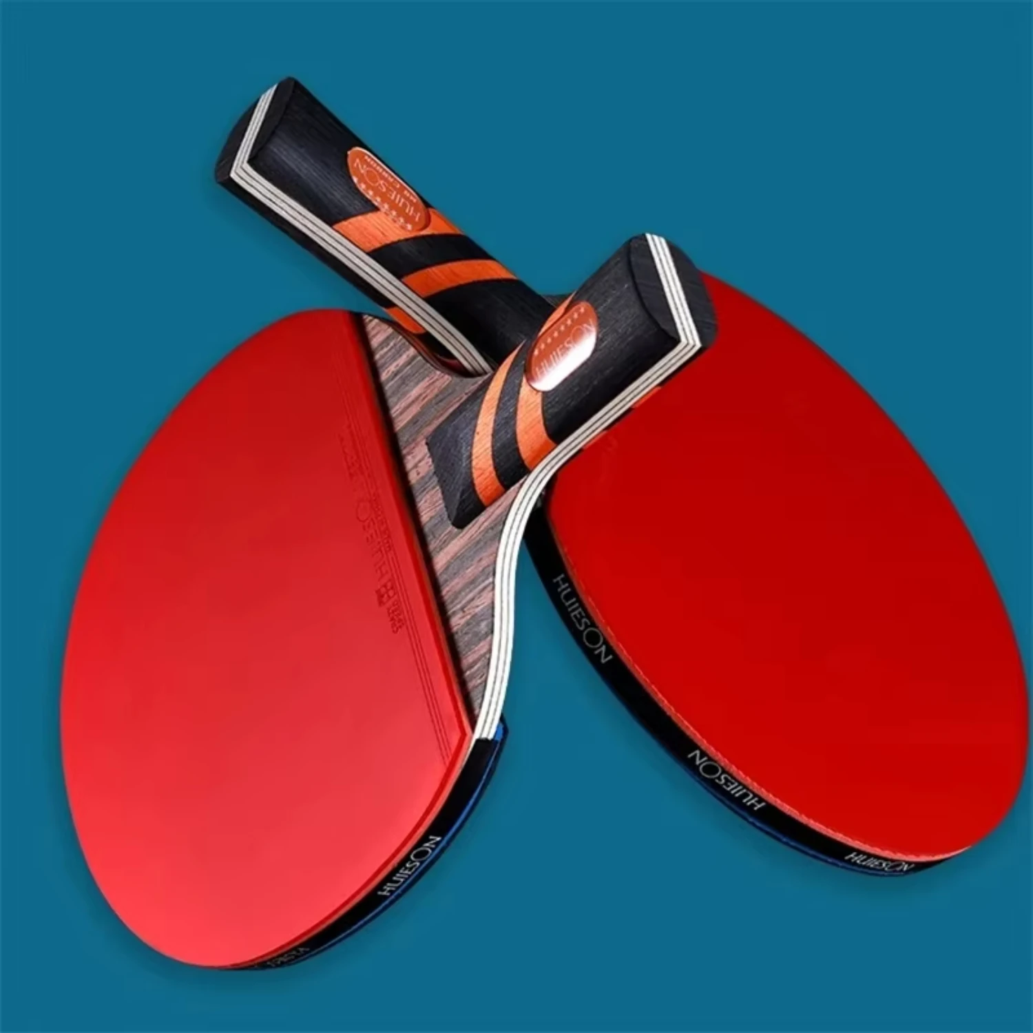 Raqueta de tenis de mesa profesional de 8 estrellas superficie de nogal 5plywood + 2 paleta de Ping Pong de carbono interior 2 unids/set ping pong para adultos