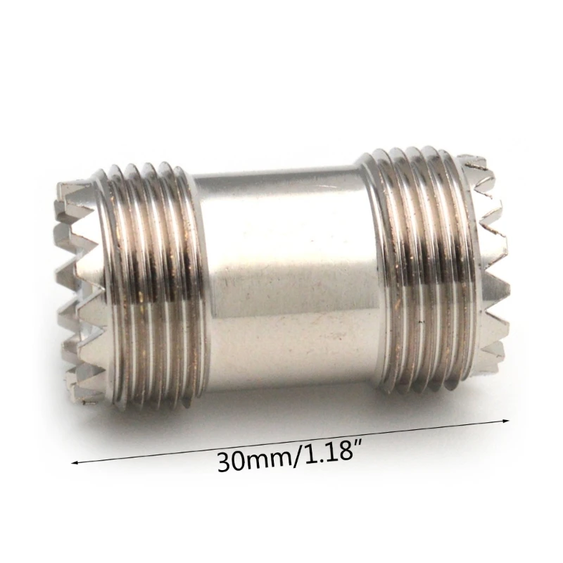 CS1W 2pcs UHF Female to SL16 UHF SO239 PL-259 Female RF Coaxial Adapter UHF to UHF Coax Connector