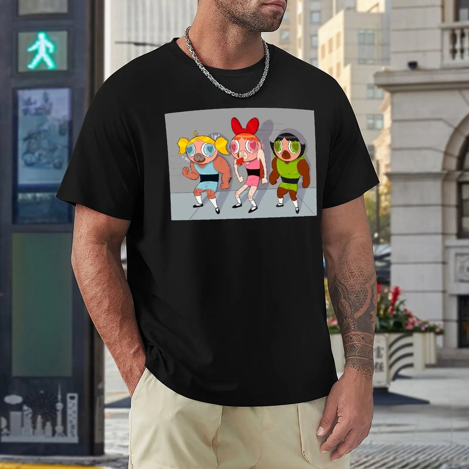 Power Puff Girls Harajuku T-shirt Motion Tees Top Quality Funny Novelty Aactivity Competition Eur Size