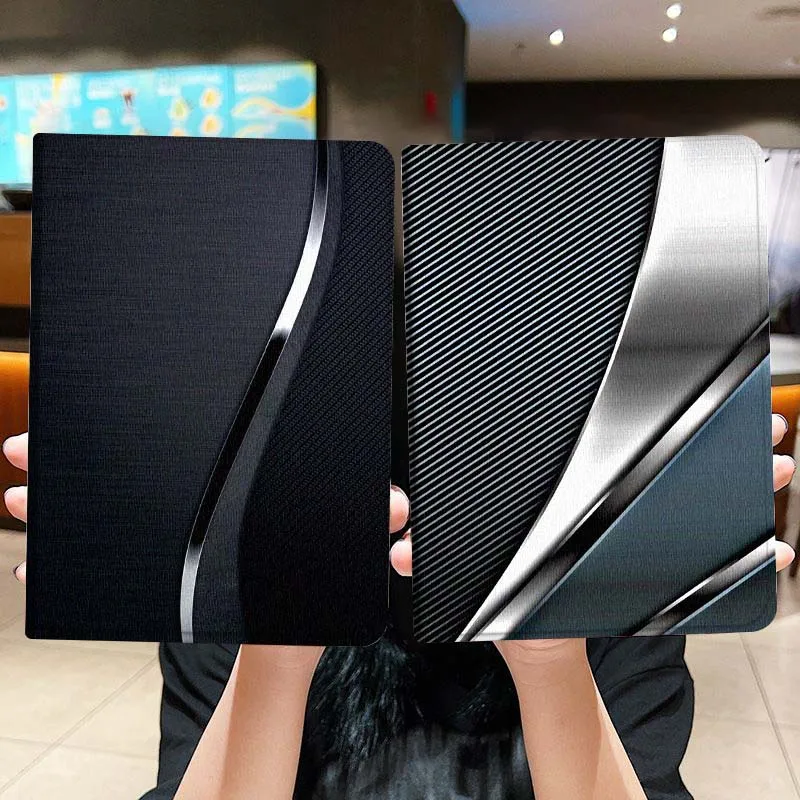 

Carbon Fiber Luxury Cool Gift For iPad Pro Air Mini 2 3 4 5 6 7 6th 7th 10th 11th 10.2 9.7 10.5 11 Foldable Tablet Case
