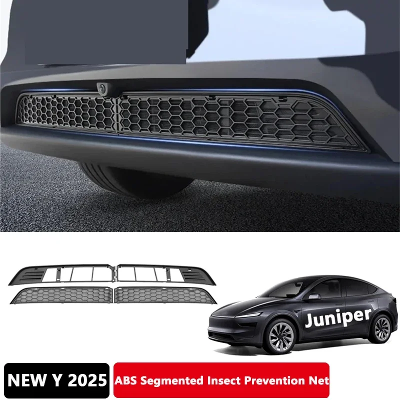 

Для Tesla Model 3 Highland 2024-2025 Model Y Juniper 2025 ABS передняя решетка защитная сетка воздухозаборник вентиляционная крышка автомобильный бампер аксессуары