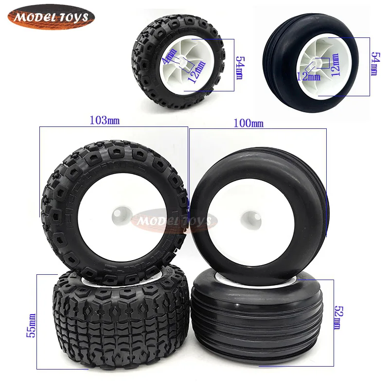 12 mm Sechskant-RC-Räder und Reifen für 1/14 Hyper Go H14BM 1/16 Traxxas Erevo für Short Course Truck Riaario Amoril-Reifen im Maßstab 1:10