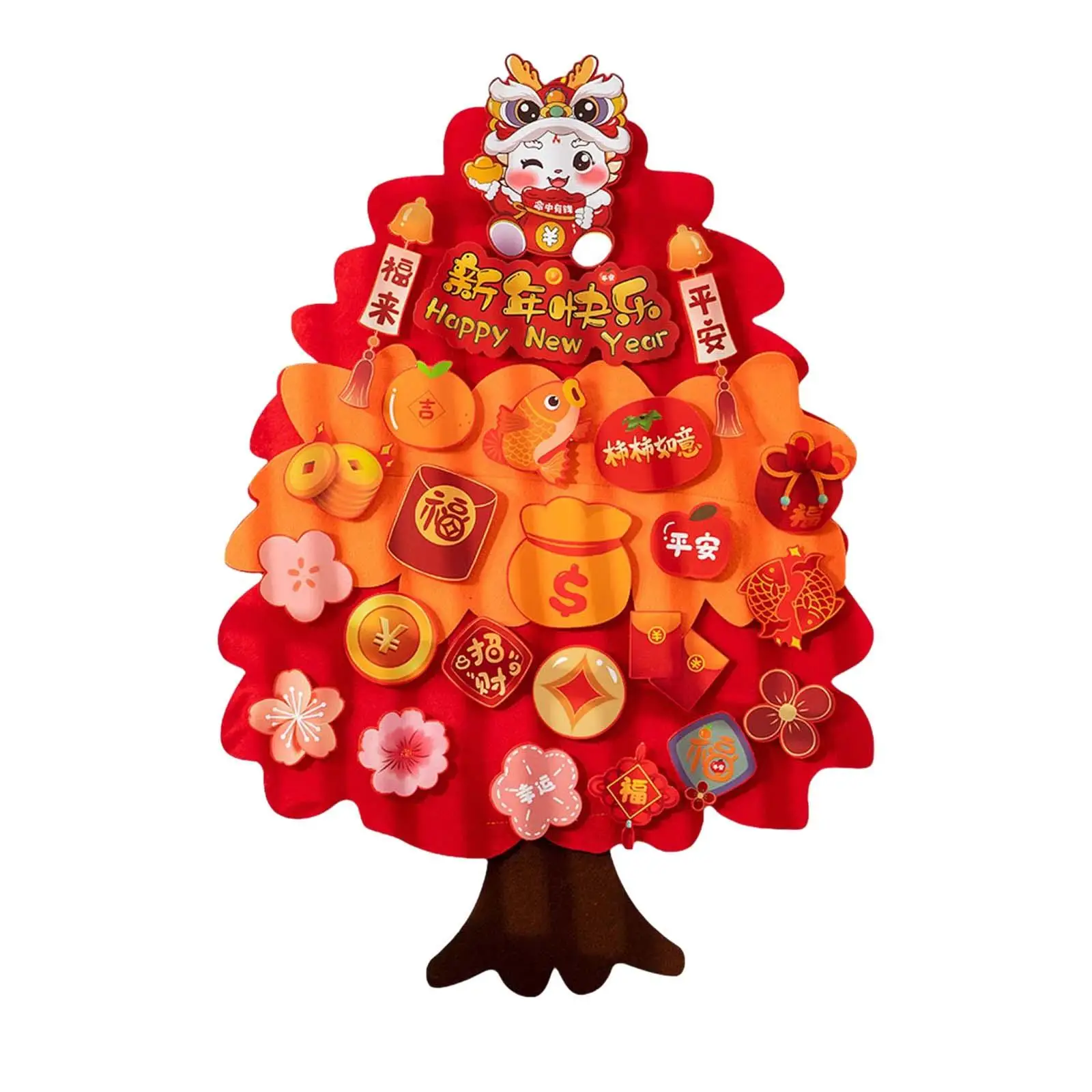 Chinese New Year Hanging Money Tree Wall Sticker Decoration for Home Holiday view 2