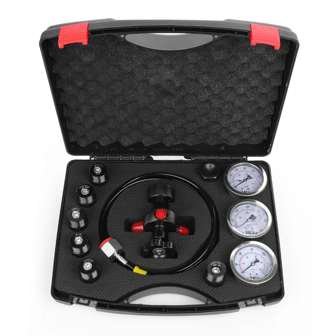 Hydraulic Nitrogen Accumulator Charging Kit, Nitrogen Fill Kit with Case, Nitrogen Charging System Gas Charging Tools