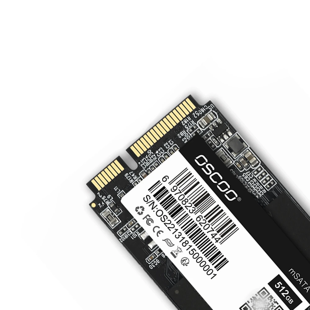 OSCOO-disco duro interno MSATA SSD para ordenador portátil, dispositivo de almacenamiento de 16GB, 32GB y 64GB, 2D, MLC, Mini SATA, SMI 2246XT