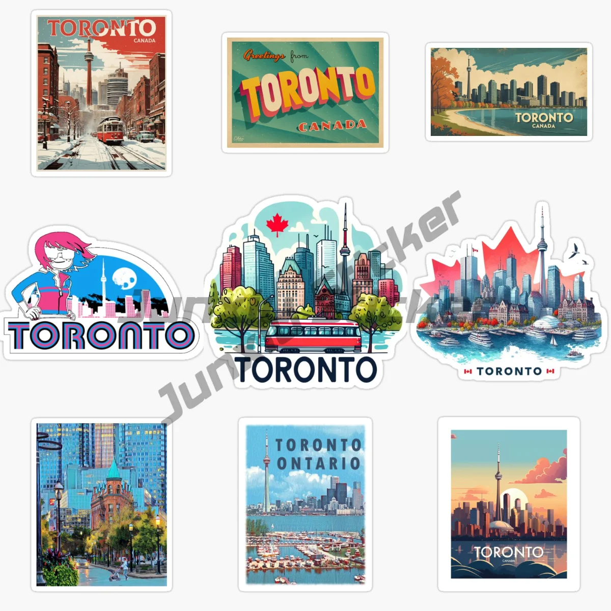 

TORONTO CANADA World Famous International Metropolitan Scenery Tourist Car Sticker Vinyl Self-adhesive Decorative Decal