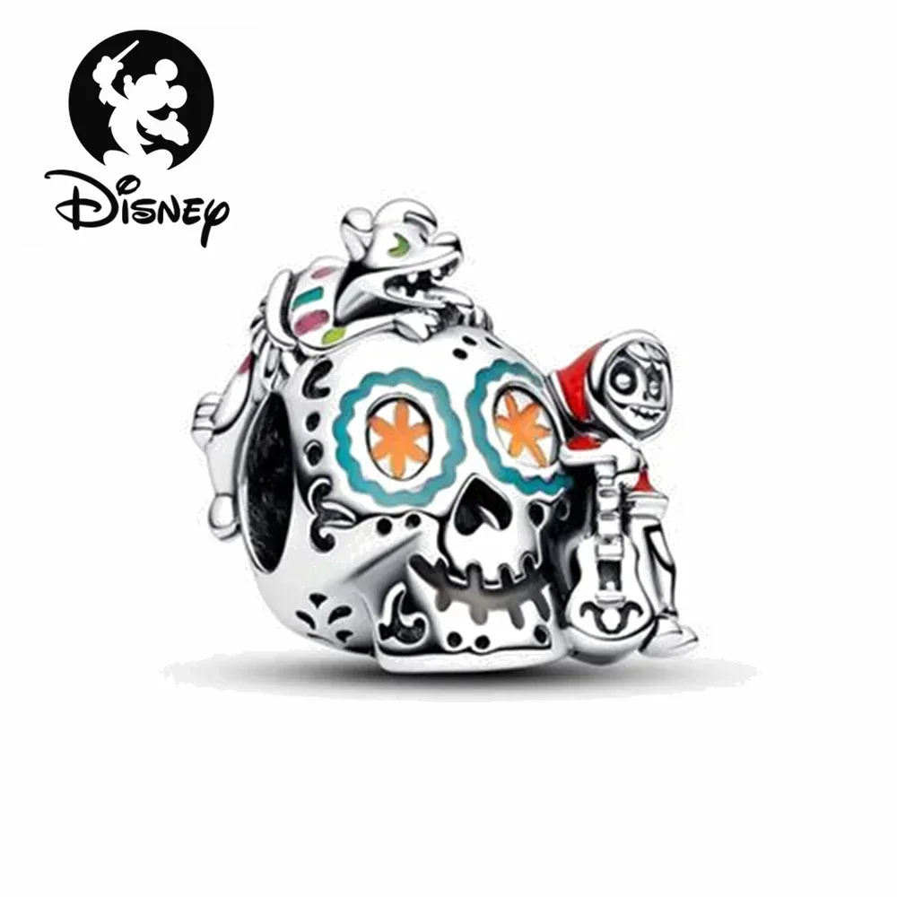 Бусины серии Disney Minnie, серебро 925, подвеска с Микки Маусом, подходит для Pandora, оригинальный браслет с сердечком любви, женский браслет «сделай сам», ювелирное изделие, подарок