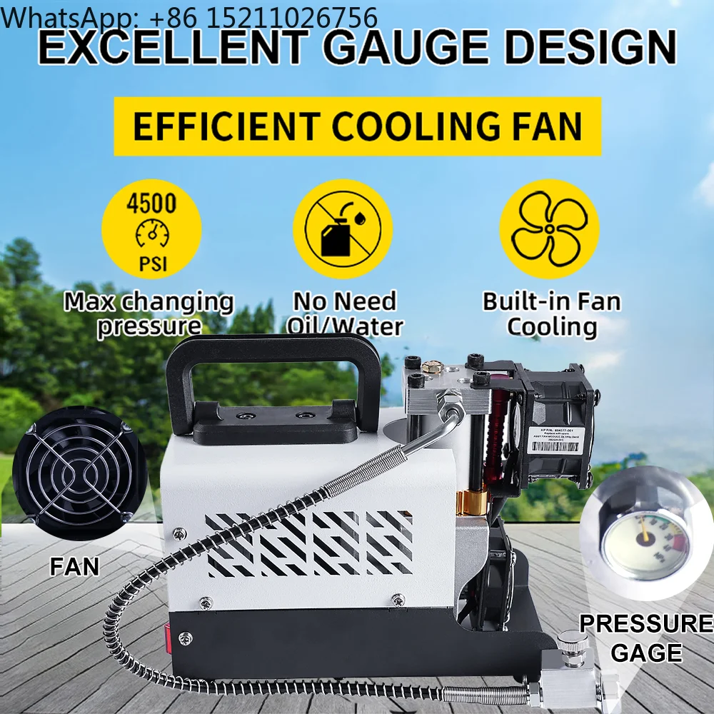 TUXING OEM ODM Customized HPA 300Bar 30Mpa Best Price Portable Small Hunting Outdoor Sports Paintball Game PCP Air Compressor view 5