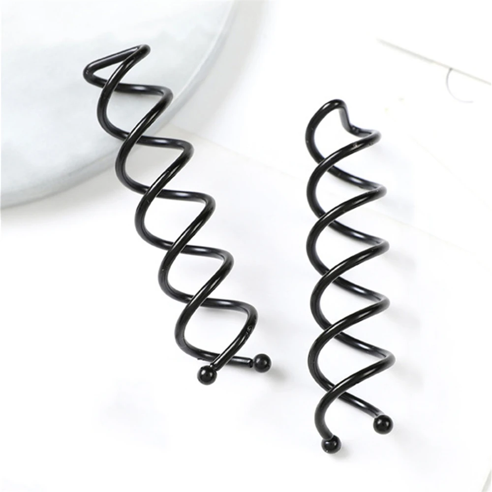 10 قطع مشبك شعر النساء السود بوبي دبوس تصفيف الشعر دوامة تدور المسمار تويست باريت #3